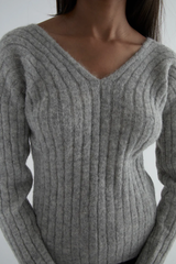 Paloma Wool Vita V Neck Ribbed Sweater | Dress In Beauty
