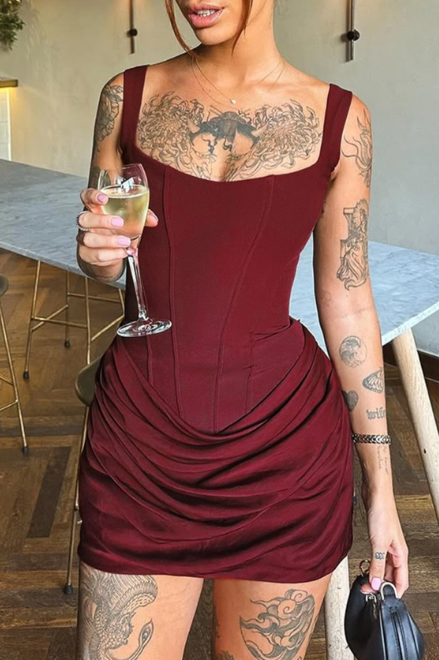 Orchidée Draped Corset Mini Dress | Dress In Beauty