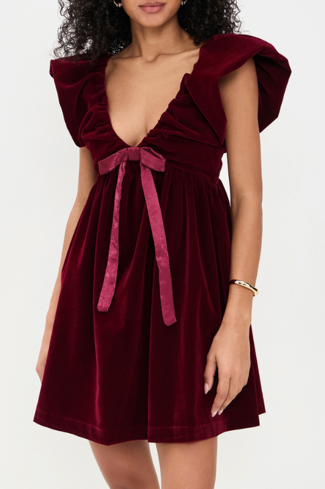 Endless Rose Velvet Bow Mini Dress | Dress In Beauty