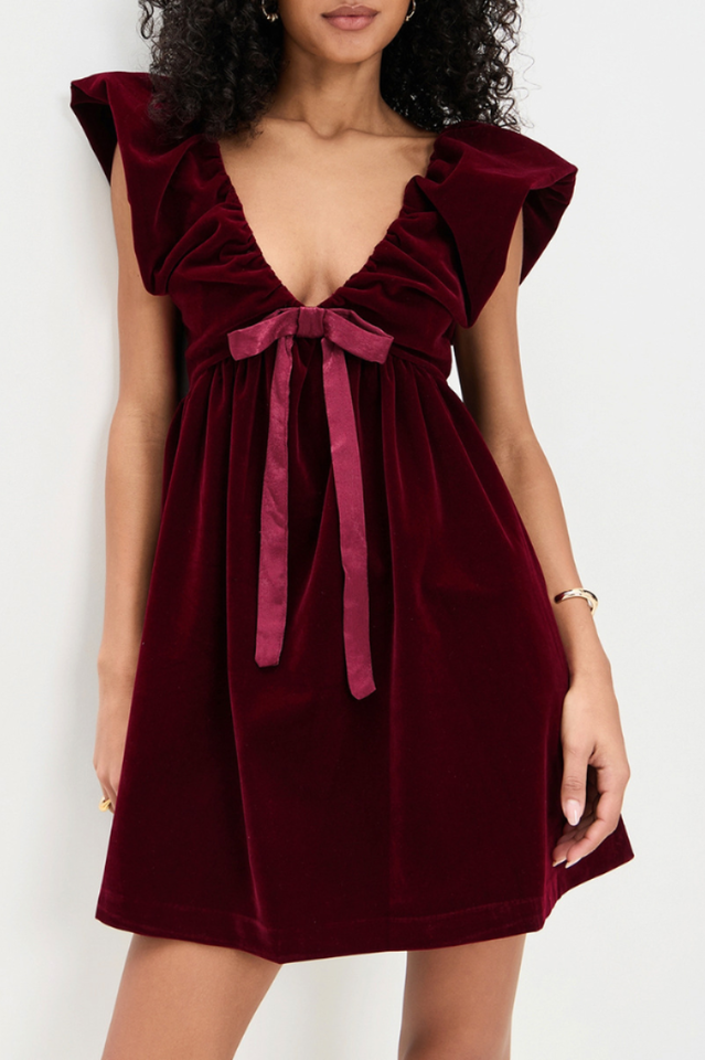 Endless Rose Velvet Bow Mini Dress | Dress In Beauty