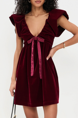 Endless Rose Velvet Bow Mini Dress | Dress In Beauty