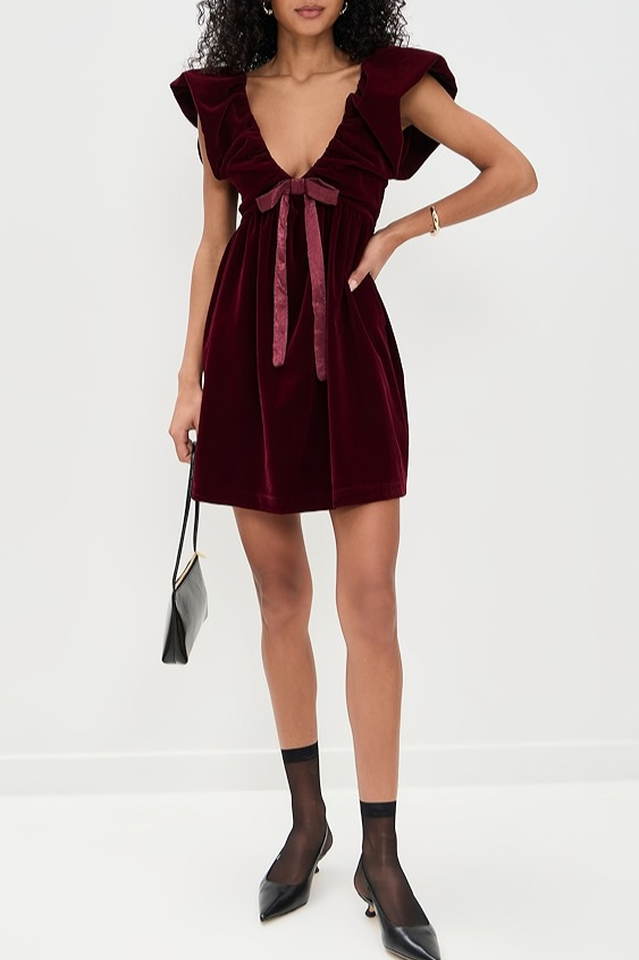 Endless Rose Velvet Bow Mini Dress | Dress In Beauty