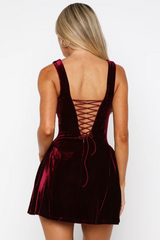 Midnight In Paris Velvet Mini Dress | Dress In Beauty
