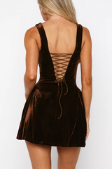 Midnight In Paris Velvet Mini Dress | Dress In Beauty
