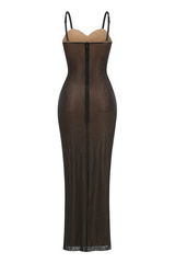 Draped Bustier Sparkly Maxi Dress | Dress In Beauty