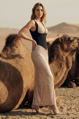 Syvion Sequin Split Maxi Dress | Dress In Beauty