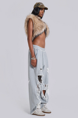 Meka Faux Fur Knit Shrug | Dress In Beauty