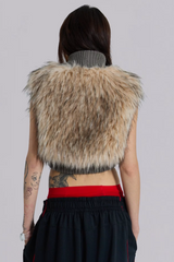 Meka Faux Fur Knit Shrug | Dress In Beauty