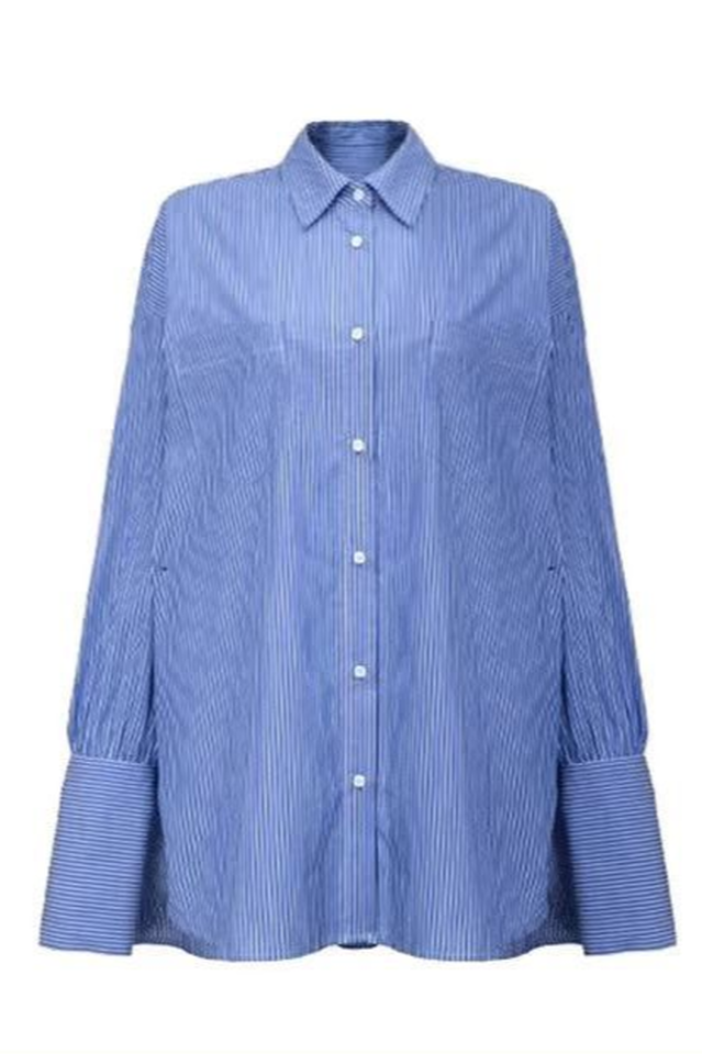Helsa Pinstripe Poplin Oversized Shirt | Dress In Beauty