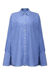 Helsa Pinstripe Poplin Oversized Shirt | Dress In Beauty