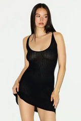 Skims Sheer Knit Plunge Mini Dress | Dress In Beauty