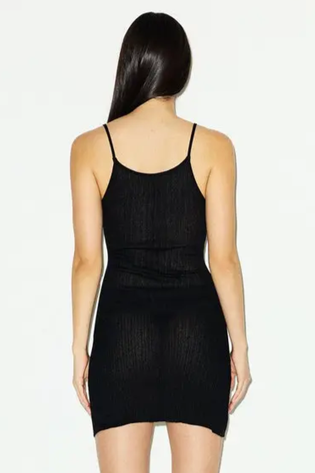 Skims Sheer Knit Plunge Mini Dress | Dress In Beauty