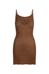 Skims Sheer Knit Plunge Mini Dress | Dress In Beauty