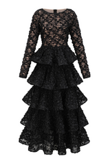 Guinevere Black Tiered Maxi Dress | Dress In Beauty