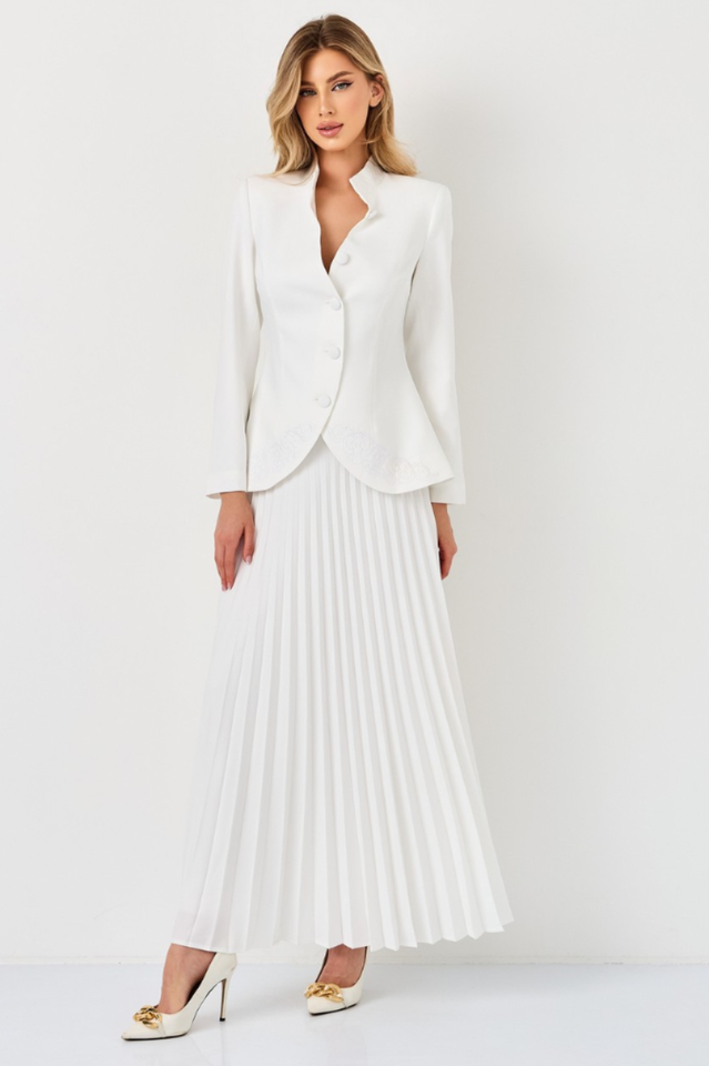 Christine Embroidery Pleated Skirt Set | Dress In Beauty