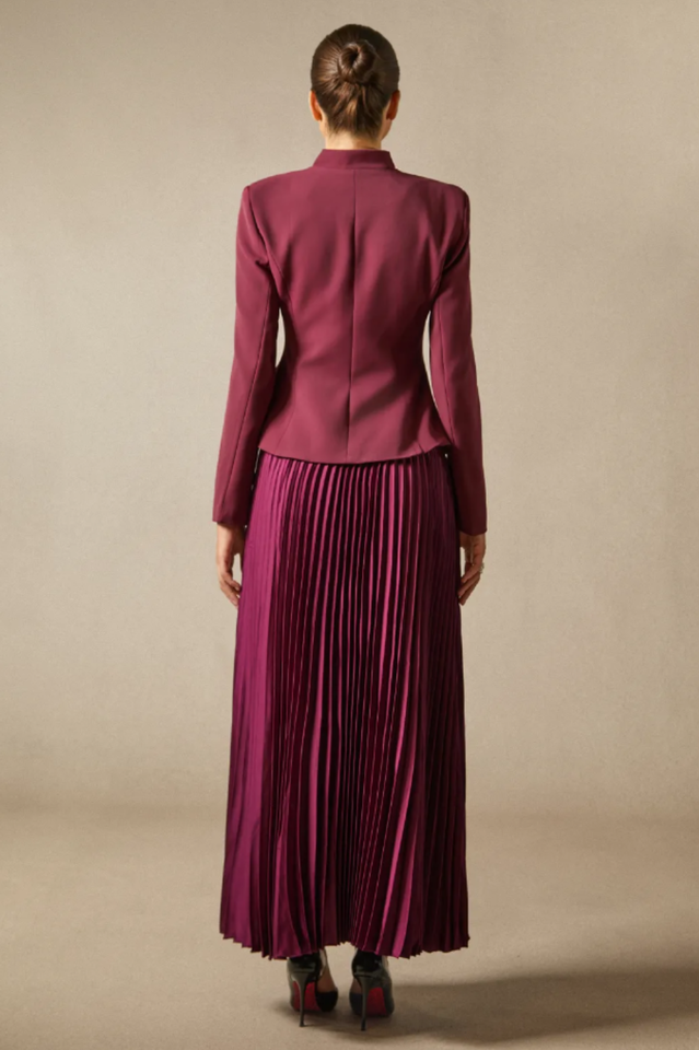 Christine Embroidery Pleated Skirt Set | Dress In Beauty