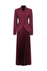 Christine Embroidery Pleated Skirt Set | Dress In Beauty