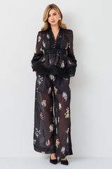 Natoli Embroidered Lace Blouse & Pants Set | Dress In Beauty