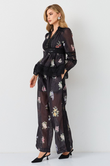 Natoli Embroidered Lace Blouse & Pants Set | Dress In Beauty