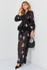 Natoli Embroidered Lace Blouse & Pants Set | Dress In Beauty