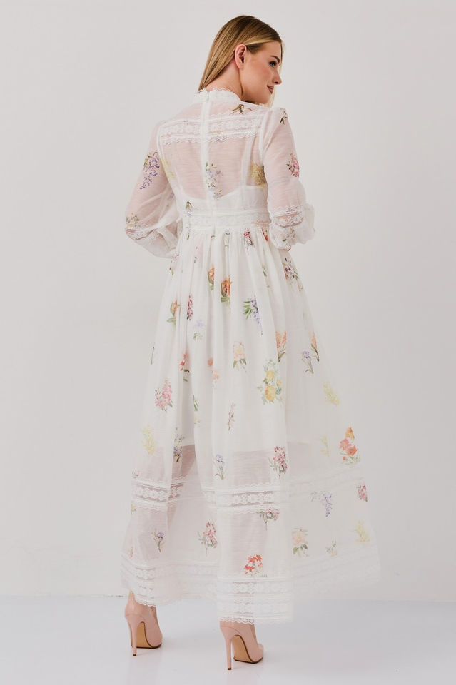 Lily Lace Floral Midi Dress | Dress In Beauty