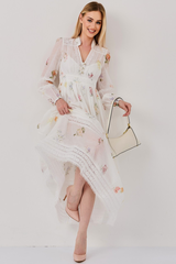 Lily Lace Floral Midi Dress | Dress In Beauty