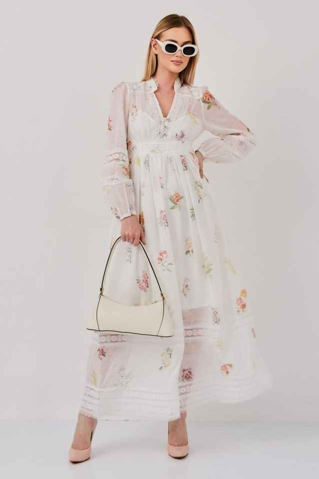 Lily Lace Floral Midi Dress | Dress In Beauty