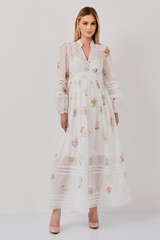Lily Lace Floral Midi Dress | Dress In Beauty