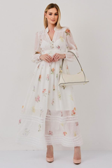 Lily Lace Floral Midi Dress | Dress In Beauty