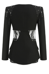 Jakobe Rhinestone Cutout Blazer Set | Dress In Beauty