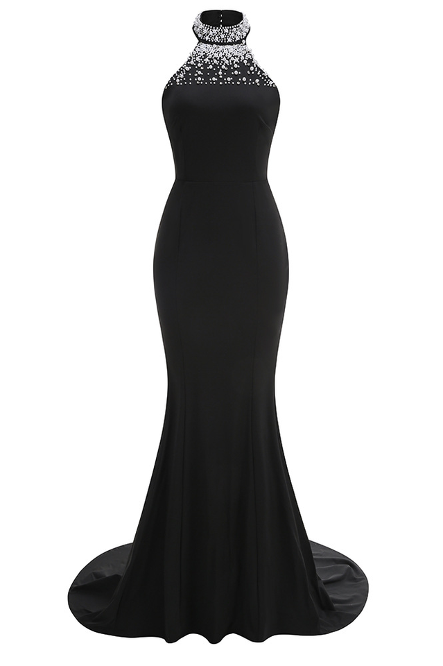 Nicoletta Halterneck Pearl Prom Maxi Dress | Dress In Beauty