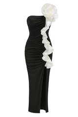 Liama One Shoulder Peony Ruffle Maxi Dress | Dress In Beauty