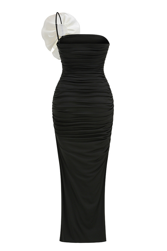 Liama One Shoulder Peony Ruffle Maxi Dress | Dress In Beauty
