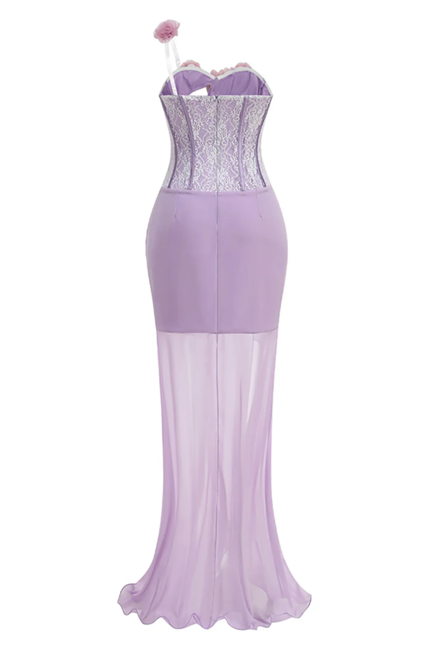Rosette Applique Cutout Mermaid Dress | Dress In Beauty