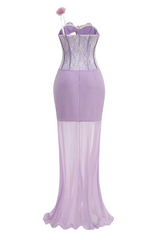Rosette Applique Cutout Mermaid Dress | Dress In Beauty