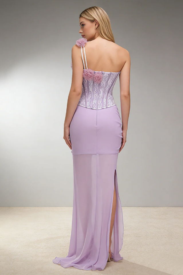 Rosette Applique Cutout Mermaid Dress | Dress In Beauty