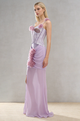 Rosette Applique Cutout Mermaid Dress | Dress In Beauty