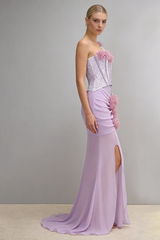 Rosette Applique Cutout Mermaid Dress | Dress In Beauty