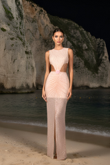Crystal Embellished Cut Out Gown | Dress In Beauty