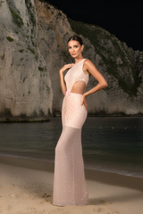 Crystal Embellished Cut Out Gown | Dress In Beauty