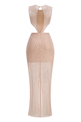 Crystal Embellished Cut Out Gown | Dress In Beauty
