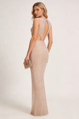 Crystal Embellished Cut Out Gown | Dress In Beauty