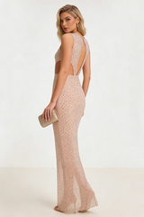 Crystal Embellished Cut Out Gown | Dress In Beauty