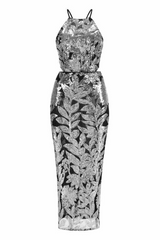 Jilly Halter Sleeveless Sequin Maxi Dress | Dress In Beauty