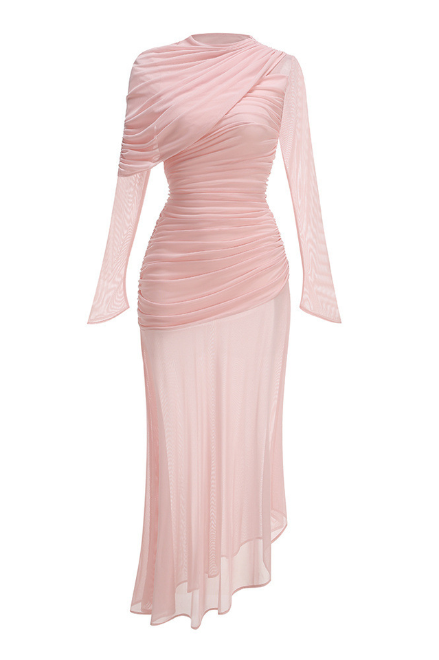 Glacian Long Sleeve Mesh Maxi Dress | Dress In Beauty