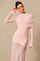 Glacian Long Sleeve Mesh Maxi Dress | Dress In Beauty