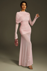 Glacian Long Sleeve Mesh Maxi Dress | Dress In Beauty