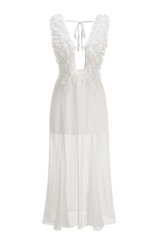 Dolomir Plunge Neck Ruffle Midi Dress | Dress In Beauty