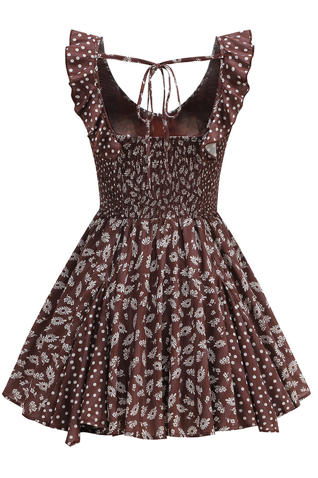 Floral Scoop Neck Ruffle Dress | Dress In Beauty