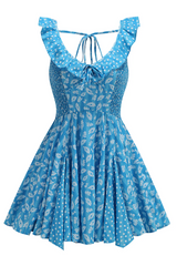 Floral Scoop Neck Ruffle Dress | Dress In Beauty